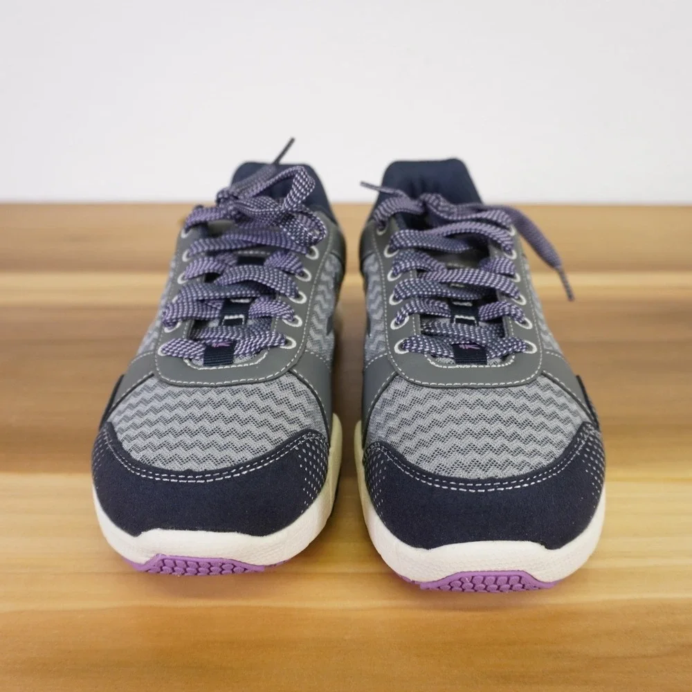 Kuru Quantum Sneakers Womens 8 Wide Gray Lavender Athletic Orthopedic Shoes